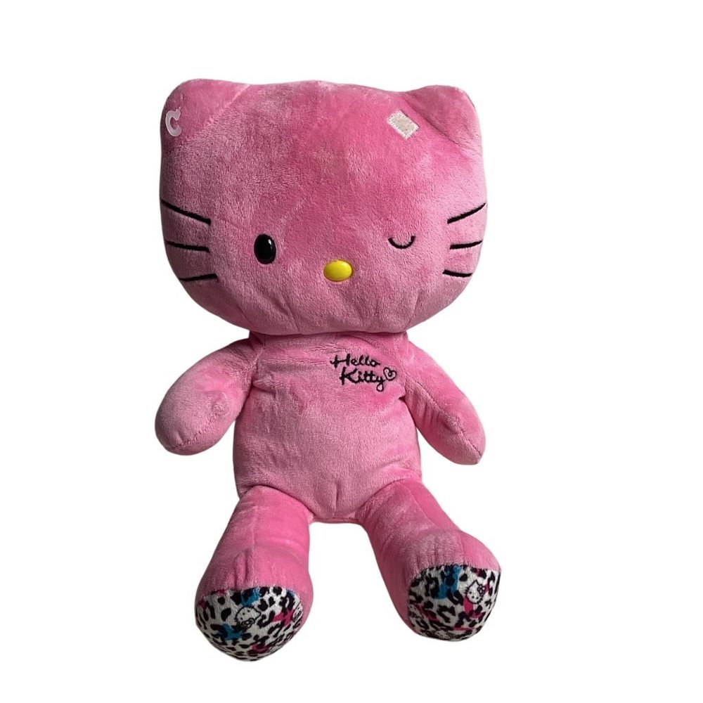 Build-A-Bear Hello Kitty Pink Wink Leopard – 18" Plush – Retired Limited Edition